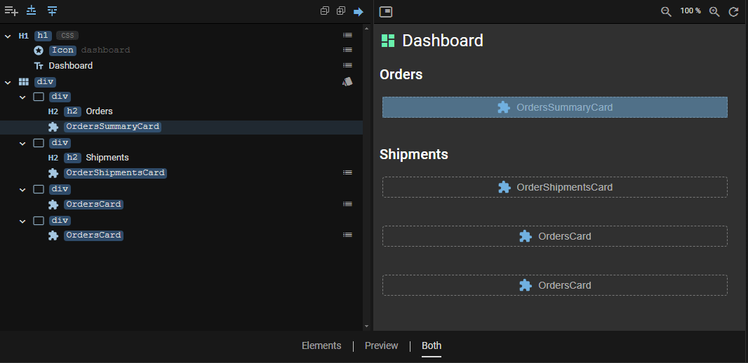 Placeholders for nested custom components