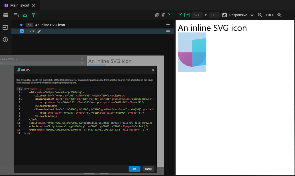 Inline SVG widget