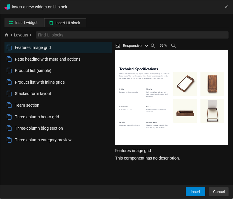 Tailwind UI blocks