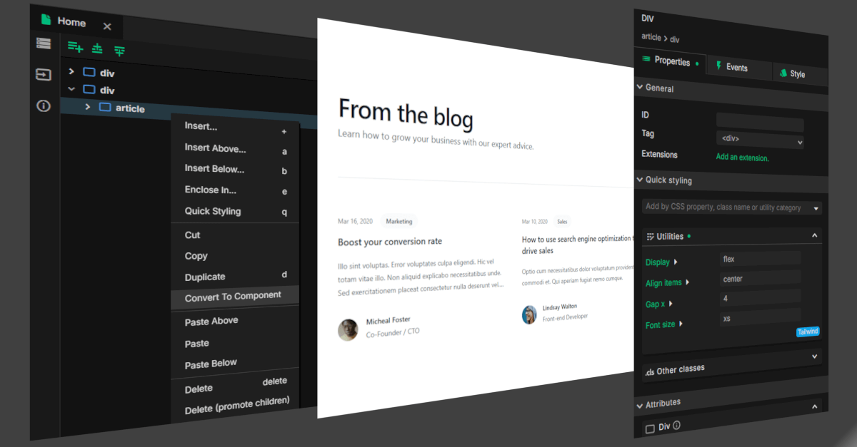 A guide to using Tailwind UI blocks in your component-based web app