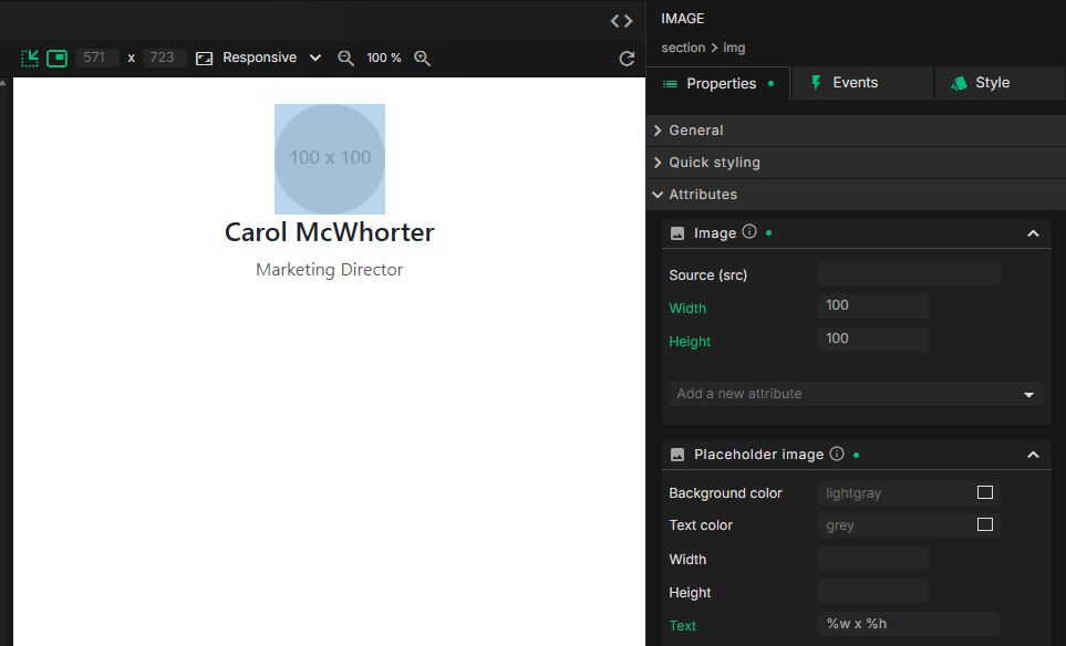 Enabling the built-in placeholder image