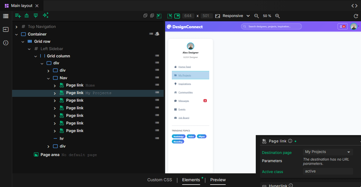 AI-generated Page Links