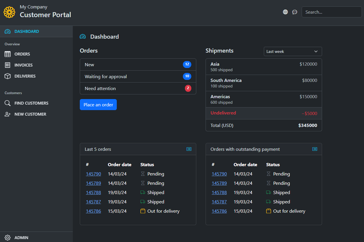 Customer portal