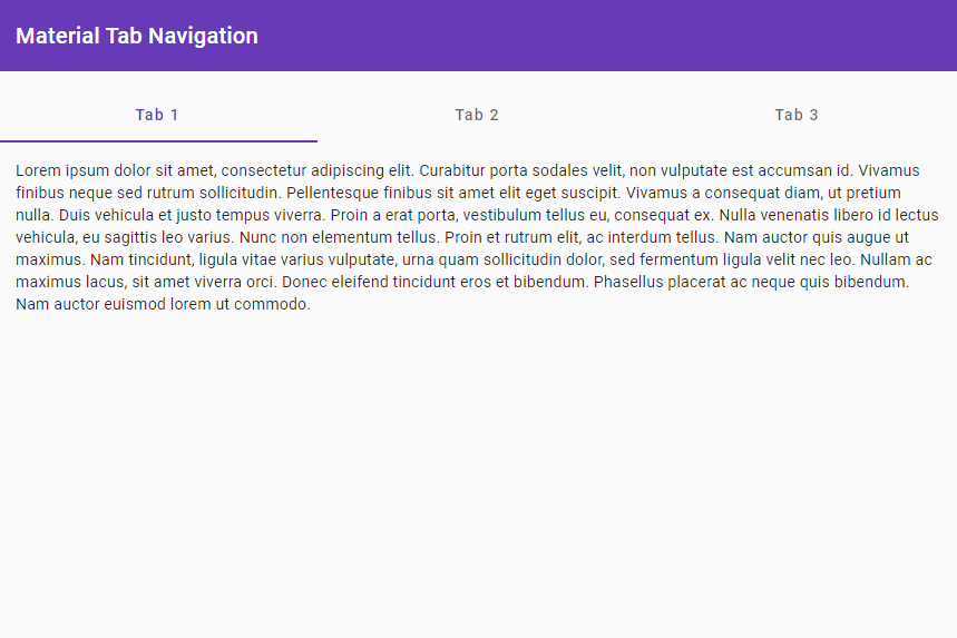 Material Tabs with Routing